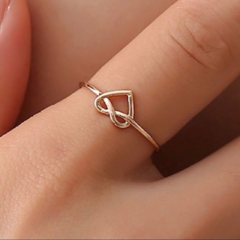 💥 Final price 💥  Rose Golden Knot Heart Ring